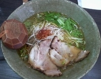 「海老薫潮拉麺（750円）+入江の実家米（150）」@天雷軒 東日本橋本店の写真