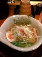 「山水地鶏塩そば:700円」@京都 天下ご麺の写真