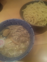 「味玉つけ麺 + 豚ほぐし」@六厘舎の写真