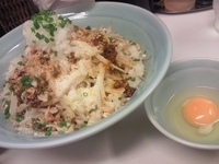 「まぜそば（中盛サービス）+サービス生たまご」@らーめん 凌駕の写真