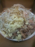 「ラーメン（ヤサイマシマシ・ニンニク・アブラ）」@ラーメン二郎 高田馬場店の写真