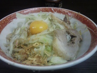 「小 汁なし 650円 + 80円」@ラーメン二郎 横浜関内店の写真