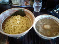 「煮魚出汁つけめん+味玉サービス」@つけめん 美豚 蓮田店の写真