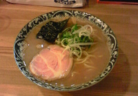 「らーめん（500円→1周年記念価格）+チャーシュー飯」@らーめん マル汁屋の写真