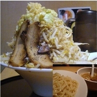 「岡村二郎（野菜増し） 850円」@信濃神麺 烈士洵名 ラーメンスタジアム2店の写真