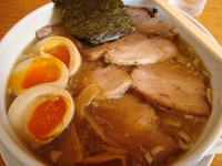 「徳丸（中）チャーシュー増し・味玉」@煮干そば とみ田の写真