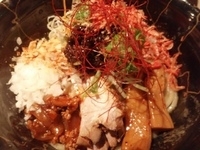 「汁無し担々麺（890円）（9月限定でした）+生ビール（430円）」@麺喰屋 澤の写真