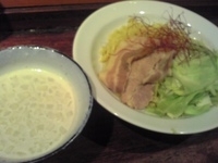 「鶏塩ポタージュつけ麺（並）」@うぜんの写真