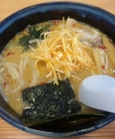 「ネギ味噌ラーメン680円+大辛30円+半ライス50円=760円」@麺屋 筑波の写真