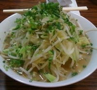 「豚無しラーメン（600円）、ヤサイマシマシネギ」@ちばからの写真