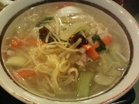 「サービスランチ（タンメン+半チャーハン+サラダ+ザーサイ）」@天福楼の写真