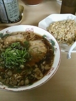 「尾道ラーメン+半炒飯セット」@三公の写真