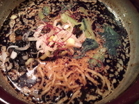 「焦がし担々麺（1品サービス:魔法のプリン）880円」@光麺 池袋本店の写真