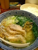 「あっさり清湯塩ラーメン+半ライス（無料）」@麺屋 我風の写真