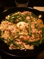 「冷やしカレー麺+大盛り+サービスライス」@かれー麺 実之和 南青山店の写真