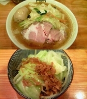 「味玉濃菜麺+ジロめし」@濃菜麺 井の庄の写真