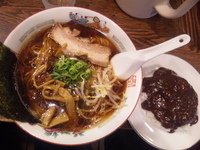 「限定ラーメン（支那そばと小カレー）850円」@支那そば屋 蘭丸 門前仲町店の写真