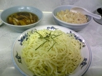 「半チャー+つけ麺」@丸長 宮原店の写真