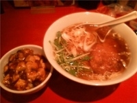 「パーコー麺 + ミニ陳麻飯セット 800円」@陳麻家 さいたま新都心店の写真