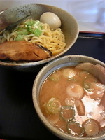 「渓つけめん750円+味付玉子100円+焼きチャーシュー100円」@食処 渓の写真