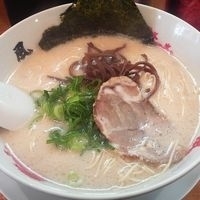「とんこつらーめん + 替玉2玉（2玉まで無料） ￥500」@博多風龍 神田西口店の写真