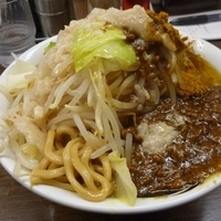 「カレーそば（大）  「ニンニク抜き」「ヤサイ」「アブラ」」@雷 北松戸本店の写真