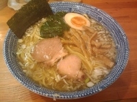 「ラーメン（塩/平打麺）（650円）+大盛り（50円）」@藍嶌の写真