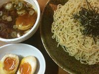 「ミニつけそば+味玉」@東京 荻窪 春木屋 新横浜ラーメン博物館店の写真