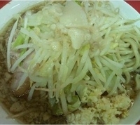 「小ラーメン（ニンニク・アブラ）+豚（680円+200円）」@らーめん豚喜の写真