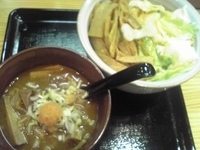 「肉つけ麺（並）+澤神キャベツ+メンマ」@澤神の写真