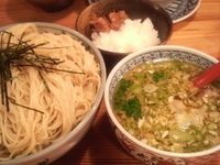 「つけ麺（塩） 630円+特盛40円+チャーシュ小ご飯50円」@武藤製麺所の写真