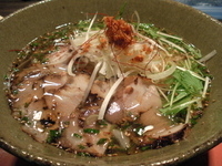 「海老薫琥珀チャーシュー麺  相馬の新潟米」@天雷軒 中野の写真