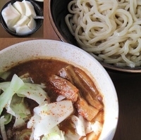 「12月限定みそつけめん+チャーシュー+クーポンで杏仁豆腐」@麺道 奉天の写真