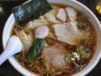 「ワンタンメン（800円）大盛（150円）」@手打中華そば いまの家 分店の写真