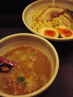 「つけめん（大盛330g）+半熟味付玉子 【750円+100円】」@つけめん 眞司 其のニの写真