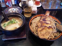 「チャーシュー塩つけ麺（930円）+大盛り（クーポンサービス）」@麺屋 つるり 茨城総本店の写真