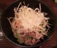 「坦々まぜそば（限定10食）+白ネギ+生玉子」@麺屋 宝袋の写真