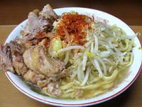 「ドカ盛豚ラーメン（ニンニク少し唐辛子）@880」@ラーメン二郎 高田馬場店の写真