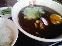 「焦がし醤油麺（ご飯）」@銀座 五行の写真