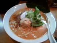 「【限定】 あん肝と海老の味噌らーめん 850円  + 味玉 10」@らーめん・つけめん いつ樹の写真