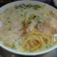 「ねぎらーめん（鬼脂）+煮玉子」@らーめん潤 亀戸店の写真