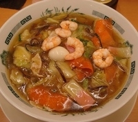 「五目あんかけラーメン+大盛」@日高屋 高田馬場駅前店の写真