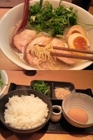 「全部のせらー麺（細麺・硬め）+卵かけご飯（再仕込み醤油）」@麺匠 喜楽々の写真