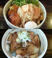 「味噌角煮まぜそば+炙り焼きチャーシューごはん」@麺処 井の庄の写真