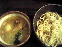 「塩つけそば+味玉」@鶏そば専門店 前略。まるきゅうの写真