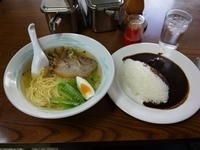 「支那そば+半カレーセット」@武田流 古式カレーライス 支那そば インディアン 本店の写真