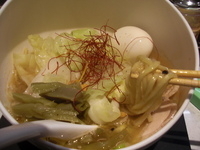 「海老味噌そば850円+味玉（トッピング定期券利用）」@二代目 海老そば けいすけ 高田馬場本店の写真