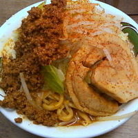 「辛味そば（ニンニク）並800円」@雷 北松戸本店の写真