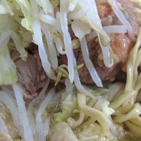 「ぶた入りラーメン 麺少なめ ニンニク 700円」@ラーメン二郎 三田本店の写真