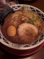 「亀王らーめん昔味」@九州らーめん亀王 十三駅前店の写真